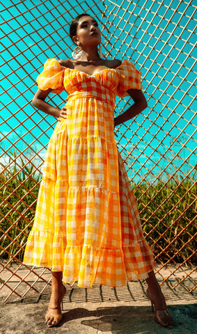 wheatgrass maxi dress
